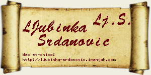 LJubinka Srdanović vizit kartica